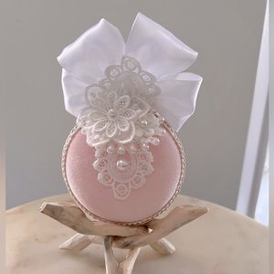 Gorgeous handmade ornaments with pearls